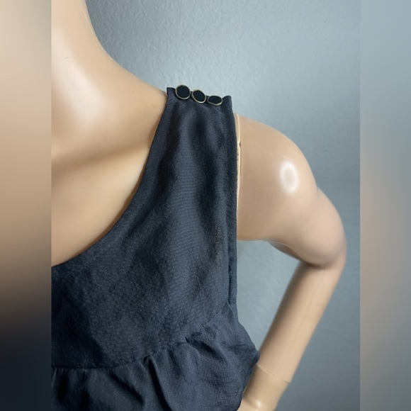 J.crew Womens Ruffle Raw Hem Sleeveless Shirt/Top Sz 0 Side Zip 100% Silk - Picture 4 of 7